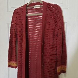 Forever 21 Crochet / Knit Maxi Cardigan Size Medium